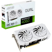 ASUS GeForce RTX 4060 Dual EVO White OC Edition, Carte graphique DLSS 3, 3x DisplayPort, 1x HDMI 2.1